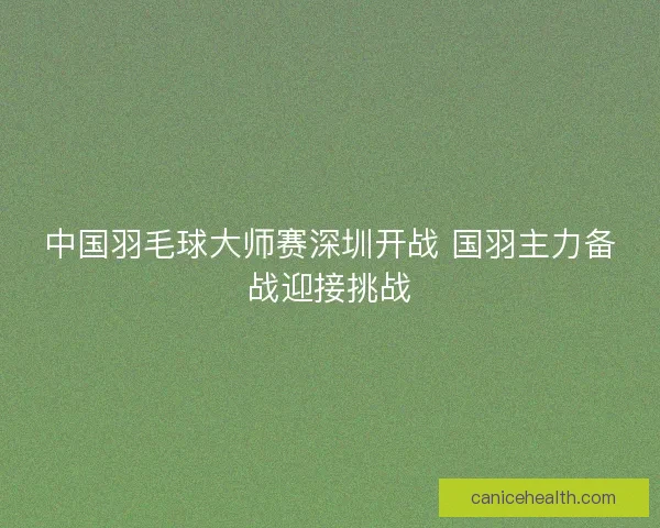 中国羽毛球大师赛深圳开战 国羽主力备战迎接挑战