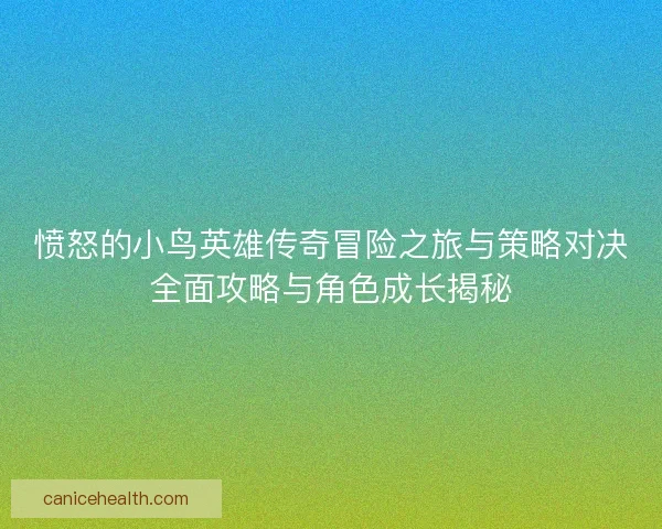 愤怒的小鸟英雄传奇冒险之旅与策略对决全面攻略与角色成长揭秘