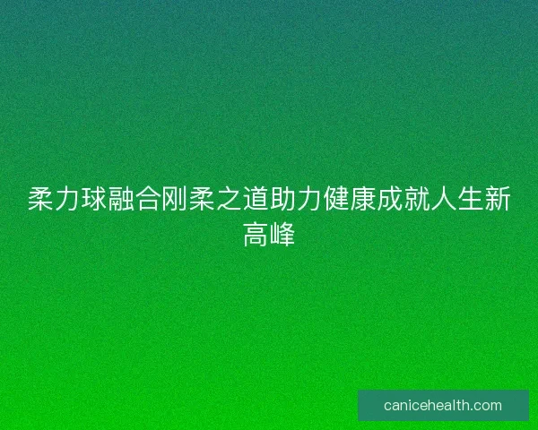 柔力球融合刚柔之道助力健康成就人生新高峰