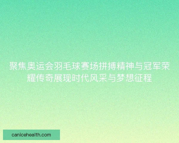 聚焦奥运会羽毛球赛场拼搏精神与冠军荣耀传奇展现时代风采与梦想征程