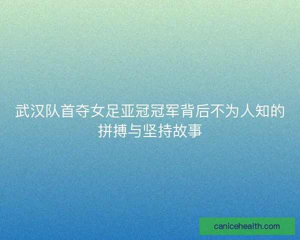 武汉队首夺女足亚冠冠军背后不为人知的拼搏与坚持故事